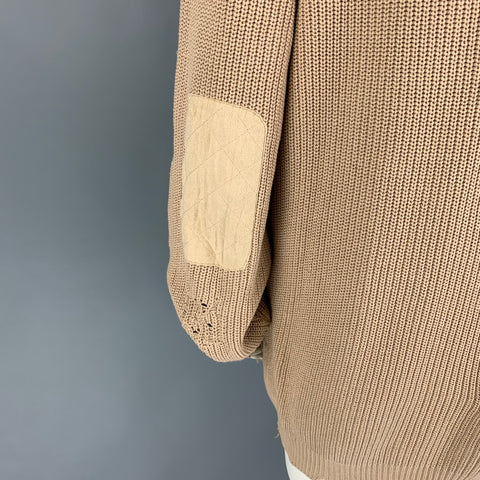 SER.O.YA Size L Beige Cotton Distressed Sweater