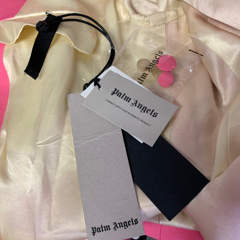 PALM ANGELS Size 42 Pink Cotton Polyester Peak Lapel Sport Coat