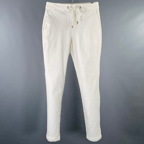 PAIGE Size 30 White Cotton Blend Sweatpants Casual Pants