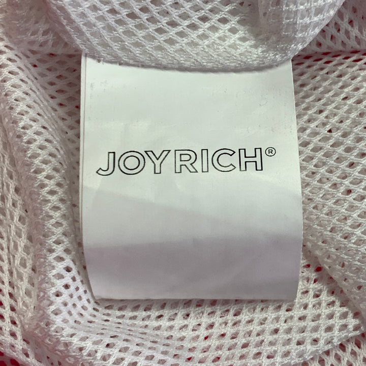 JOYRICH x PLAYBOY Size M Hot Pink Logo Polyester Hooded Snaps Coat
