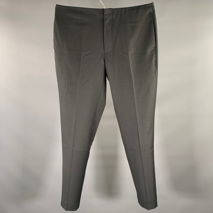 MAISON MARGIELA Size 36 Grey Heather Wool Flat Front Dress Pants