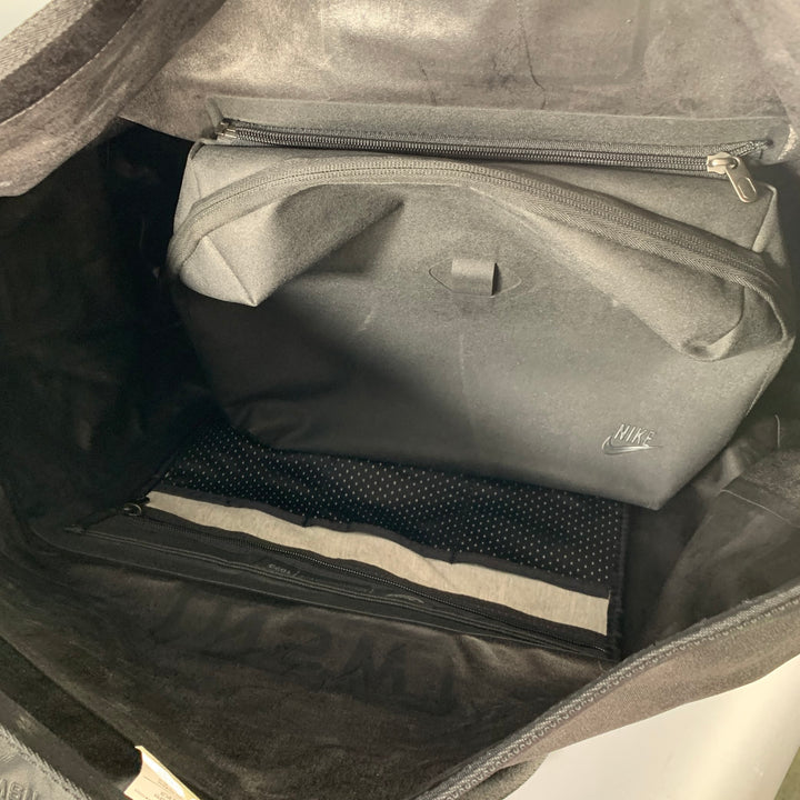 NIKE Eugene Black Logo Polyester Duffle Bag