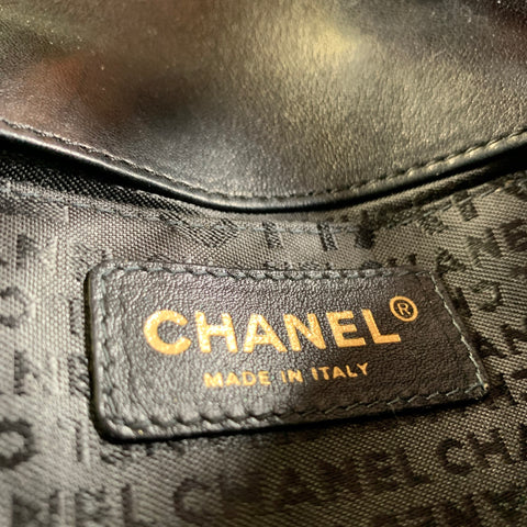 CHANEL Black Quilted Leather Cross Body Handbag