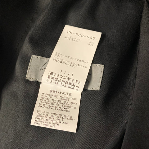 YOHJI YAMAMOTO Chest Size 42 Black Triacetate Blend Double Breasted 34 31 Suit