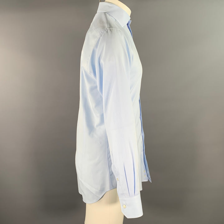 HAMILTON Size S Blue Light Blue Cotton Spread Collar Long Sleeve Shirt