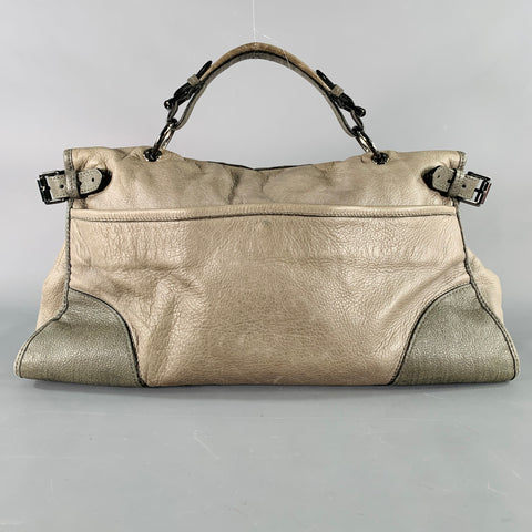 MULBERRY Mini Taylor Grey Charcoal Two Tone Leather Satchel Handbag