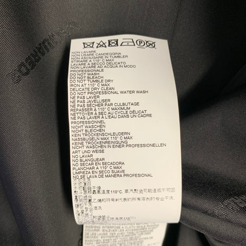 Veste de sport utilitaire DSQUARED2 en mélange de laine vierge noire et argentée, taille 44