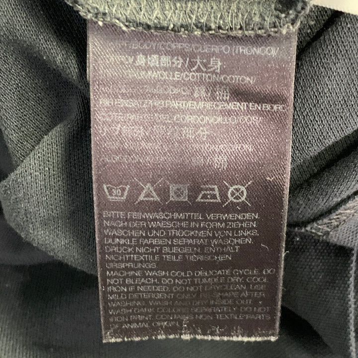 Y-3 Size M Black Cotton Logo Half Placket Polo