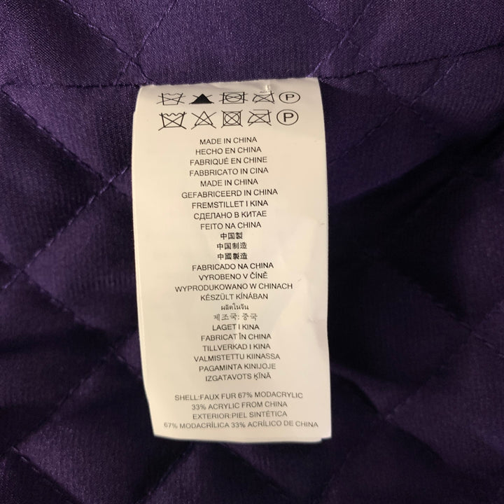 MICHAEL by MICHAEL KORS Size S Purple Faux Fur Modacrylic Blend Coat