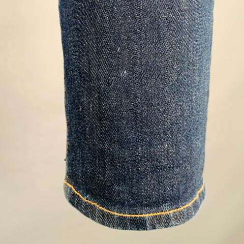 DIOR HOMME Size 31 Blue Washed Cotton Blend Button Fly Jeans