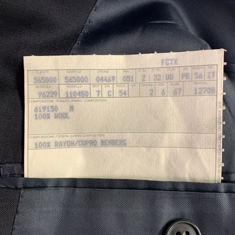 Veste de sport Ermenegildo Zegna en laine bleu marine à revers cranté, taille 44