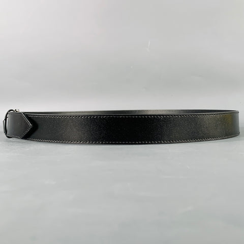 BURBERRY Size 38 Black Leather Belt