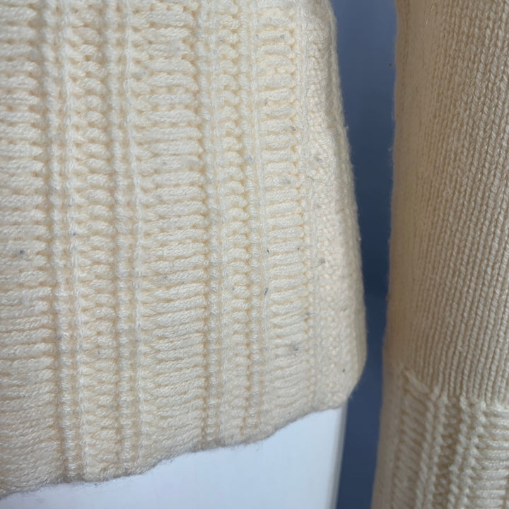 TSE Size M Cream Cashmere Knit Cowl Neck Sweater