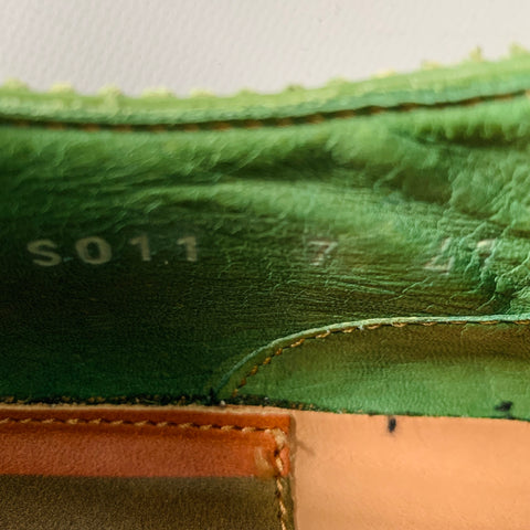 Chaussures richelieu à lacets PAUL SMITH en cuir perforé vert taille 42