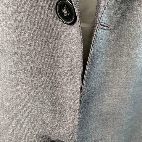 ERMENEGILDO ZEGNA Size 44 Grey Wool Single Breasted Notch Lapel Sport Coat