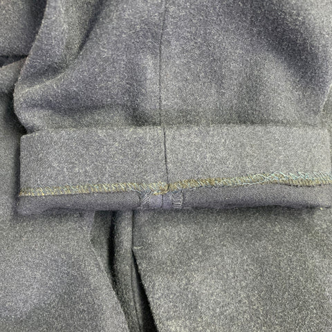 INCOTEX Size 32 Navy Wool Pleated Tapered Dress Pants