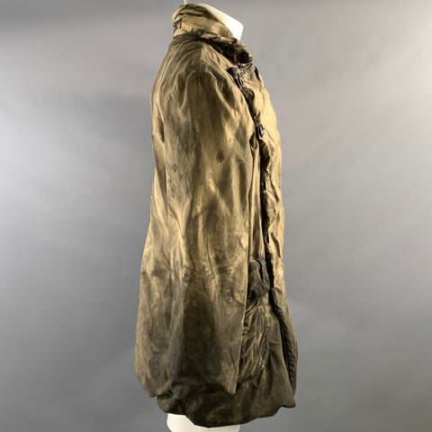 VIVIENNE WESTWOOD Size XS Brown Black Dyed Cotton Double Breasted Jacket