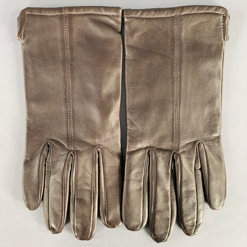 Gants en cuir marron foncé, taille L, VINTAGE