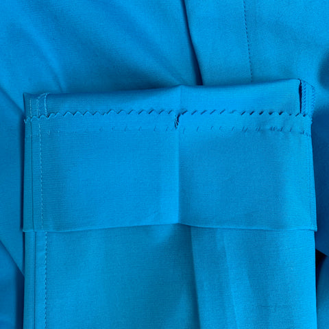 CALVIN KLEIN Size 34 Blue Cotton Blend Tapered Zip Fly Dress Pants