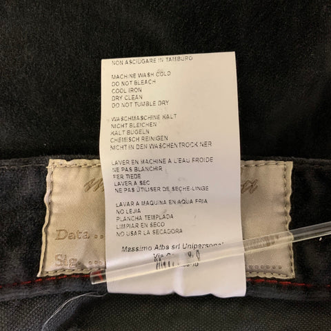 MASSIMO ALBA Size 32 Grey Velvet Cotton Pants