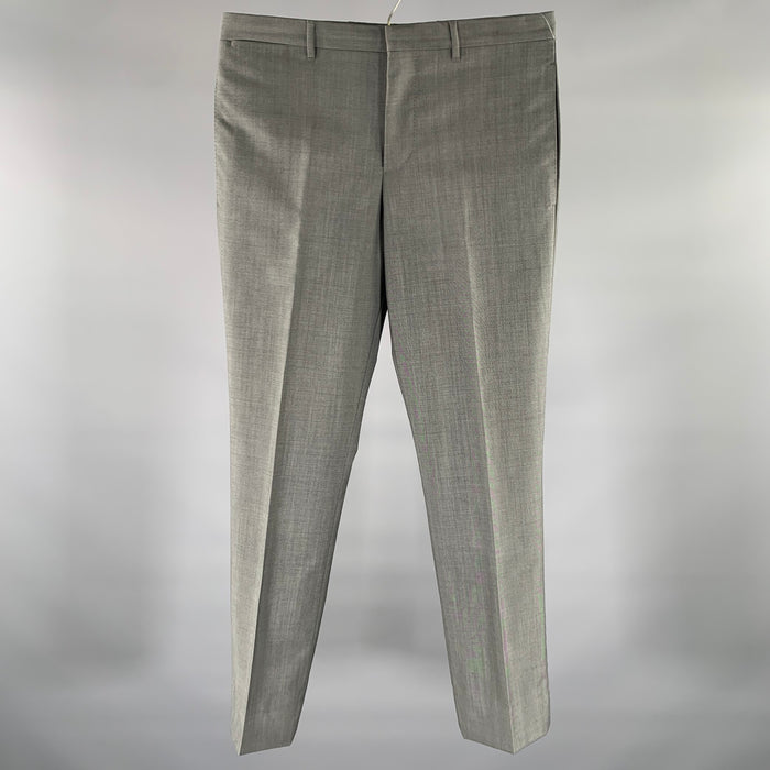 PAUL SMITH Size 30 Gray Wool Mohair Zip Fly Dress Pants