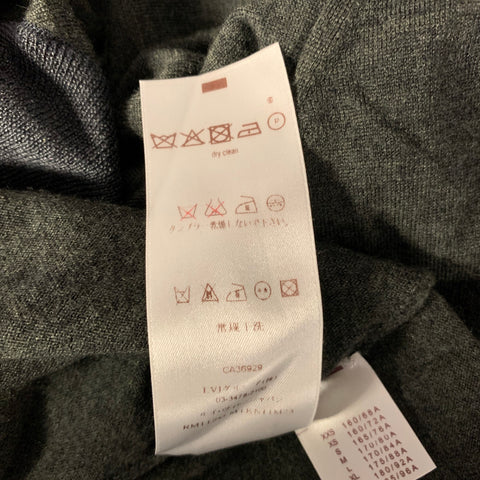 LOUIS VUITTON Size XXL Grey Charcoal Knitted Wool V-Neck Pullover