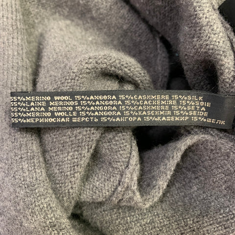 RALPH LAUREN Size S Grey Charcoal Merino Wool Blend Sweater Dress