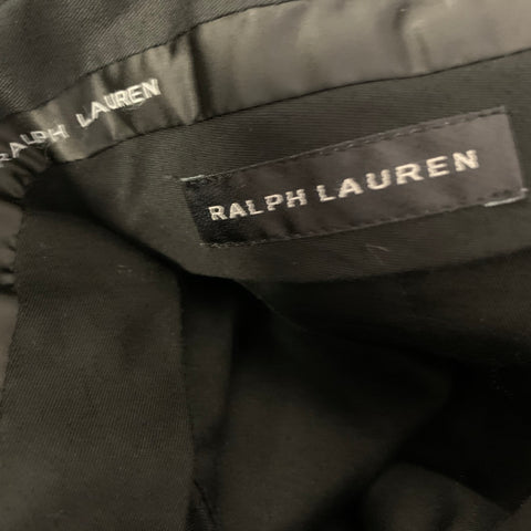 RALPH LAUREN Size 32 Grey Gunmetal Wool Cuffed Dress Pants