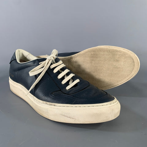 COMMON PROJECTS Size 9 Navy Leather Lace Up Sneakers