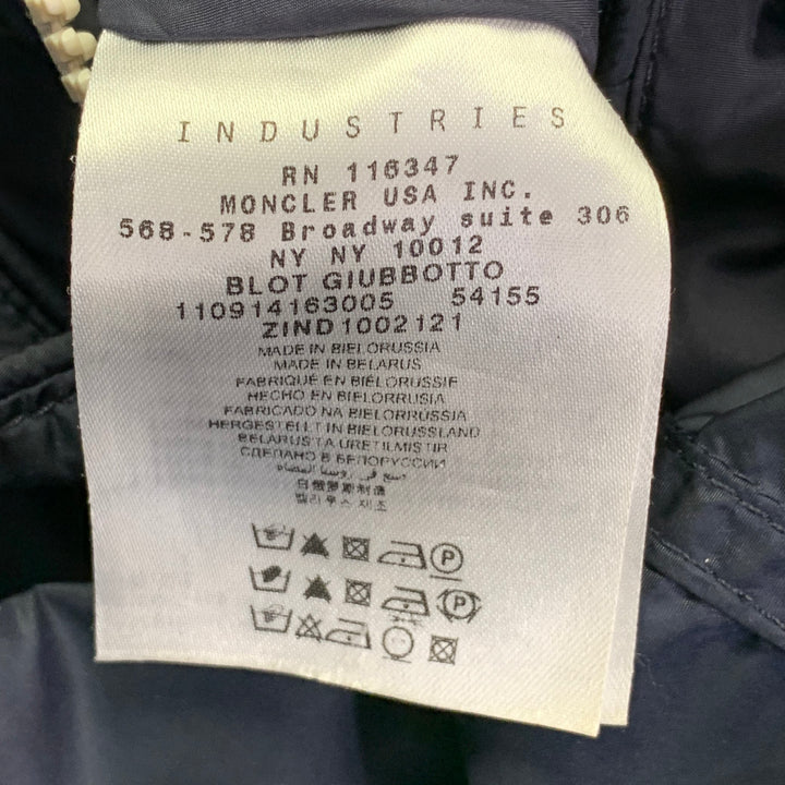 MONCLER Size S Navy Polyamide Blend Zip Up Jacket