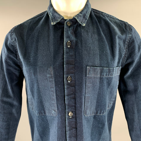 LEVI'S Size S Blue Navy Stripe Cotton Shirt Jacket