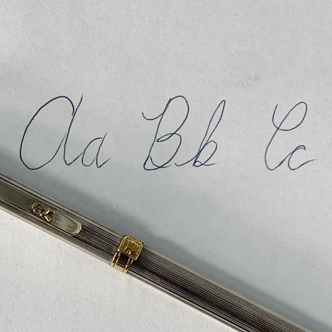 ROBERTA DI CAMERINO Vintage Silver Gold Tone Ball Point Pen