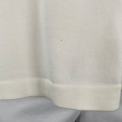 LOUIS VUITTON Size L Beige Knit Cotton Crew Neck T-shirt