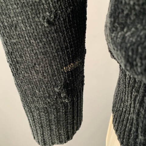 JUNYA WATANABE Size L Black Brown Chenille Knit Cardigan