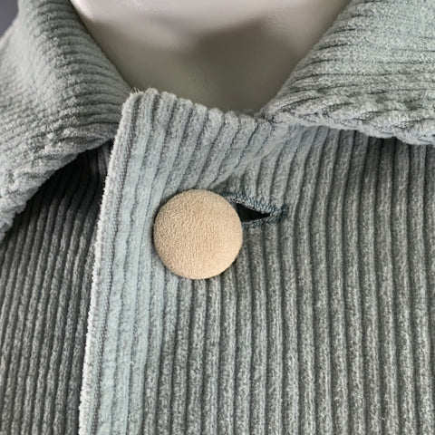 KLEIN EPSTEIN & PARKER Size M Blue Seafoam Corduroy Cotton Blend Work Suit Set