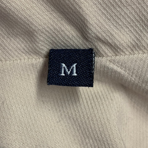ERMENEGILDO ZEGNA Size M Cream Cotton Blend Field Jacket