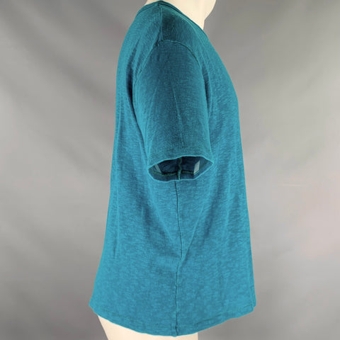 GO TO HOLLYWOOD Size M Blue Cotton Short Sleeve T-shirt