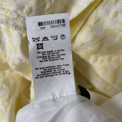 Robe trapèze JIL SANDER Taille 2 Jaune Blanc Jacquard
