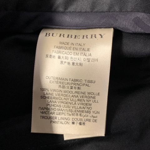 BURBERRY Size 32 Black Wool Dress Pants