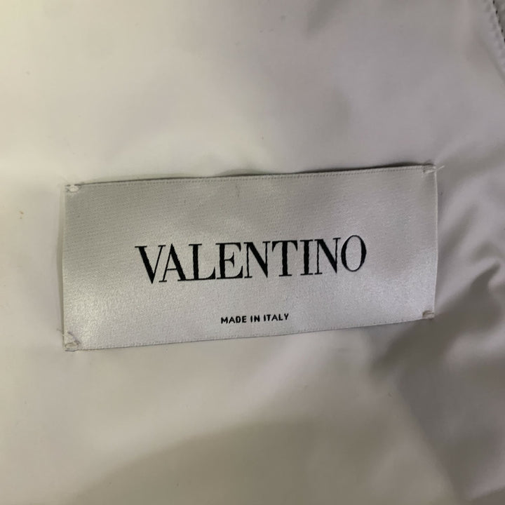 VALENTINO Size XL White Pink Polyamide Color Block Jacket