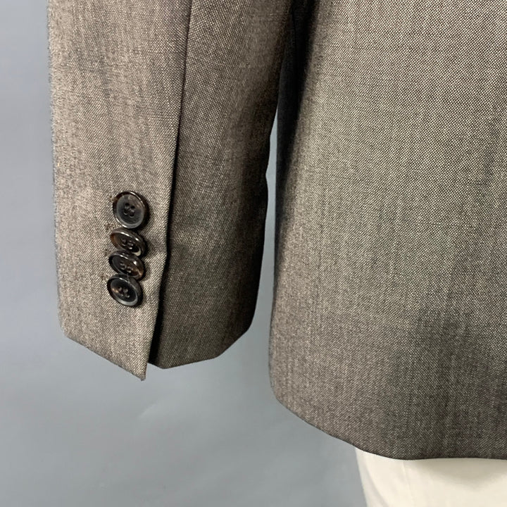 HUGO BOSS Size 42 Regular Grey Virgin Wool Notch Lapel Sport Coat