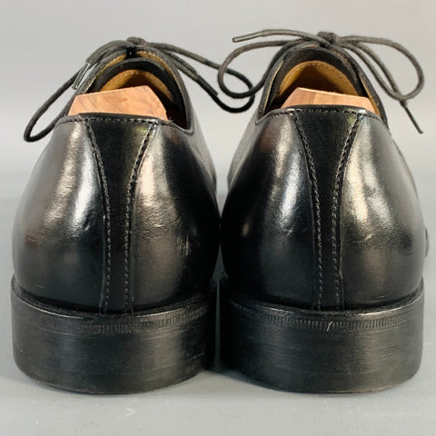 JIL SANDER Size 9.5 Black Leather Oxford Lace-Up Shoes