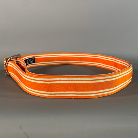 POLO Size 42 Orange White Stripe Belt