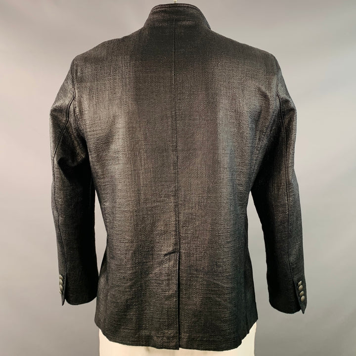 JOHN VARVATOS STAR USA Size L Black Cotton Zip Buttons Jacket
