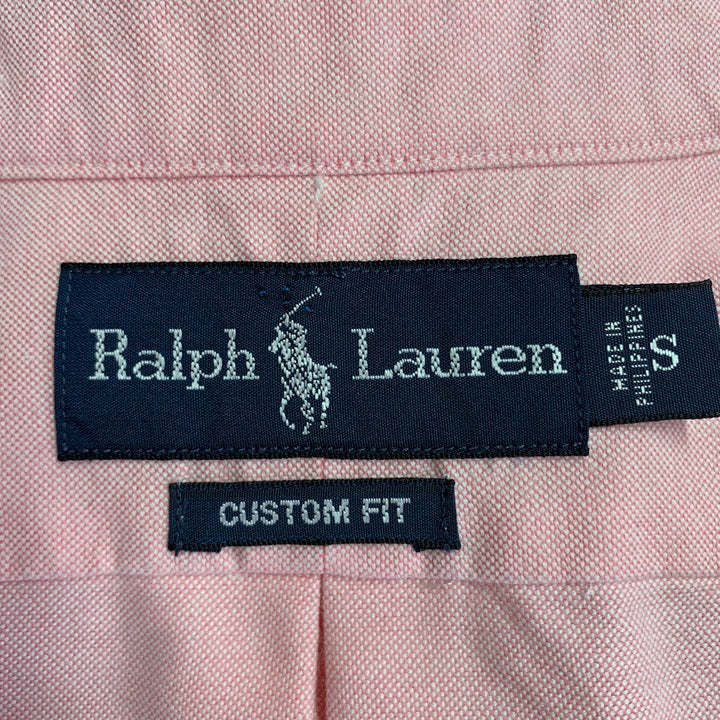 RALPH LAUREN Size S Pink Cotton Button Down Collar Long Sleeve Shirt