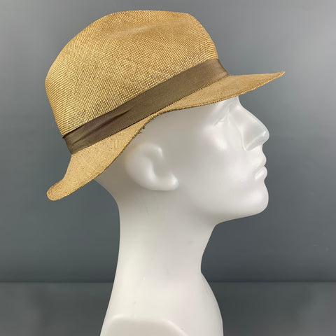 Vintage PAUL STUART Beige Tan Straw Hats