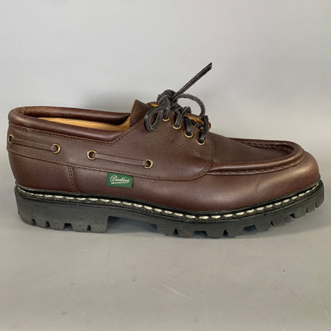 PARABOOT Size 7.5 Brown Black Leather Lace Up Shoes