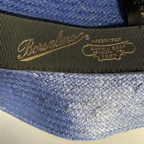 BORSALINO Size L Blue Red Woven Straw Hats
