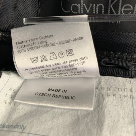 CALVIN KLEIN COLLECTION Size 38 Black Grey Textured Sport Coat