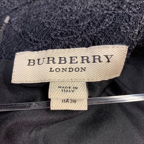 BURBERRY LONDON Size 4 Black Polyamide Blend Floral Sleeveless Cocktail Dress